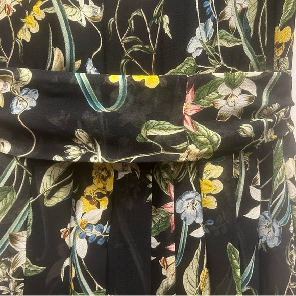 Rickie Freeman for Teri Jon Floral-Print Blouson-Sleeve Chiffon Midi Dress - Picture 11 of 12